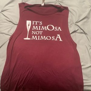 Harry Potter inspired mimosa tank Maroon. I got so many compliments at the parks